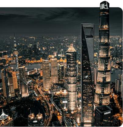Shanghai skyline at night